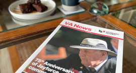 VA News on a coffee table