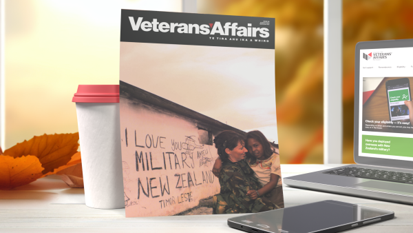 Veterans' Affairs Magazine on display on a table